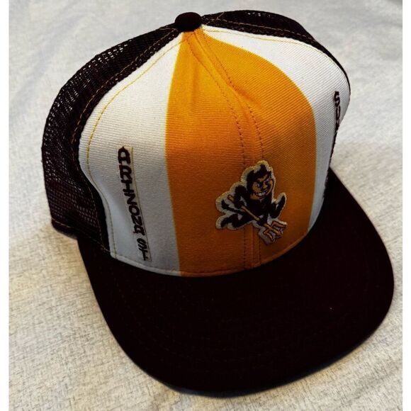 Arizona Sundevils State University Hat AJD Lucky Stripe Snapback Vintage - Picture 3 of 5